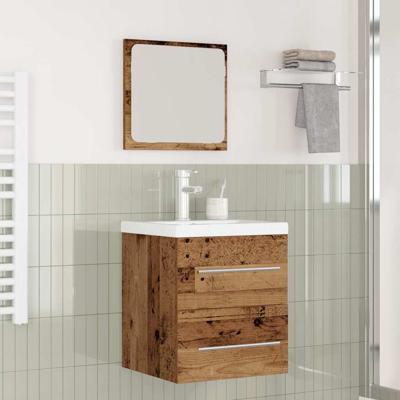 Badkamermeubelset 2 pcs Oud hout 41 x 38.5 x 48 cm Bewerkt hout