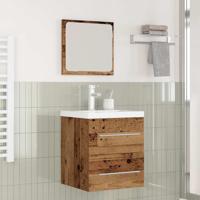 Badkamermeubelset 2 pcs Oud hout 41 x 38.5 x 48 cm Bewerkt hout