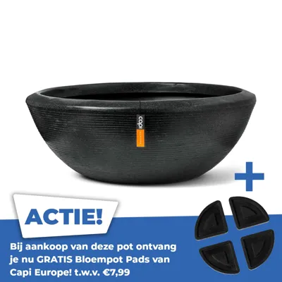 Schaal laag granite 153x56 zwart