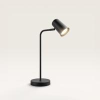Riga - LED Tafellamp - 4 Watt 345 Lumen - 4000K Neutraal wit- Kantelbaar en Draaibaar - Ingebouwde snoerdimmer - Bureaulamp - GU10 - IP20 voor binnen - Zwart
