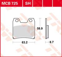 TRW Remblokken, en remschoenen voor de moto, MCB725SH Sinter street