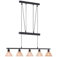 LED Hanglamp Roestkleur - 5-Lichts E14 Aluminium Rechthoek