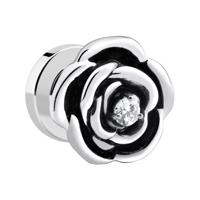 Tunnel met bloemendesign Chirurgisch staal 316L Tunnels & Plugs - thumbnail