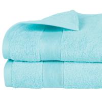 Atmosphera Badhanddoek - 6x - aqua lichtblauw - 70 x 130 cm - katoen - 450 grams - luxe handdoek