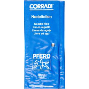 PFERD 12315092 CORRADI naaldvijlenset Zwitserse kap 0 in PVC-roltas Lengte 180 mm 1 stuk(s)