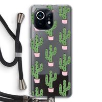 Cactus Lover: Xiaomi Mi 11 Transparant Hoesje met koord