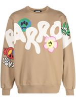 BARROW sweat en coton à logo imprimé - Marron
