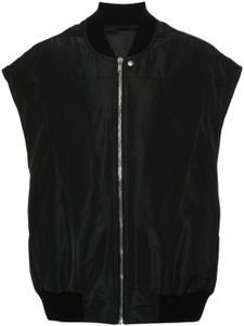 Rick Owens gilet matelassé à col nervuré - Noir