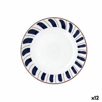 Diep bord Bidasoa Oceanika Blauw Keramisch Ø 20 cm (12 Stuks)