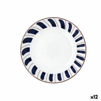 Diep bord Bidasoa Oceanika Blauw Keramisch Ø 20 cm (12 Stuks)