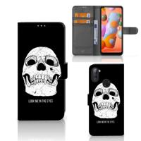 Telefoonhoesje met Naam Samsung Galaxy M11 | A11 Skull Eyes