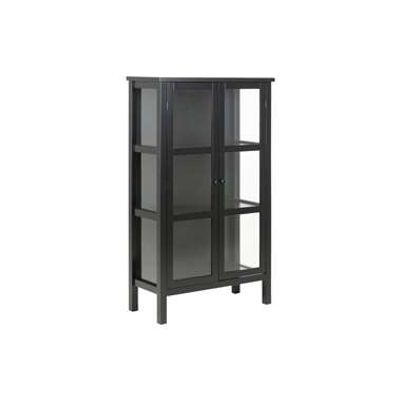 Vitrinekast Liza - zwart - 136,5x80x35,5 cm