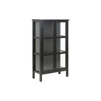 Vitrinekast Liza - zwart - 136,5x80x35,5 cm