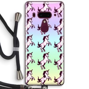 Musketon Unicorn: HTC U12+ Transparant Hoesje met koord