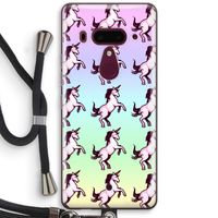 Musketon Unicorn: HTC U12+ Transparant Hoesje met koord