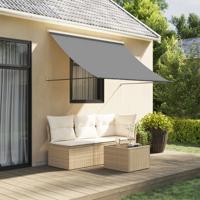 VidaXL Luifel uittrekbaar 250x150 cm stof en staal antracietkleurig