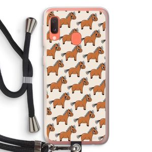 Pony: Samsung Galaxy A20e Transparant Hoesje met koord