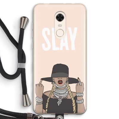 Slay All Day: Xiaomi Redmi 5 Transparant Hoesje met koord
