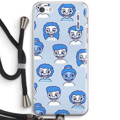Gezichtjes: iPhone 5 / 5S / SE Transparant Hoesje met koord