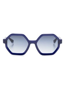 GIGI STUDIOS lunettes de soleil Shirley à monture géométrique - Bleu