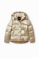 Metallic gewatteerd jack - YELLOW - XL