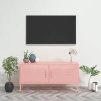 Tv-meubel 105x35x50 cm staal roze