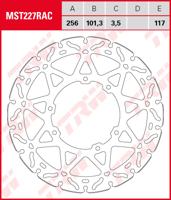 TRW remschijf "mst227rac". rotor mst227rac rigid