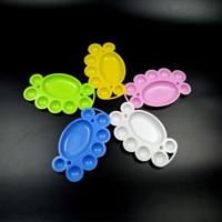 10 stuks plastic cartoon kleine enkel kleur palet Kinder schilderij speelgoed willekeurige kleur levering