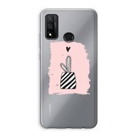Zwart-wit cactus: Huawei P Smart (2020) Transparant Hoesje