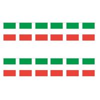 Papieren slinger Italie - 2x - 400 cm - Italiaanse vlaggetjes - Supporters feestartikelen