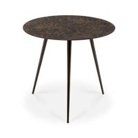 Ethnicraft Ronde Salontafel 'Luna' Minerals, 50cm, kleur Whisky Ethnicraft Ronde Salontafel 'Luna' Minerals, 50cm, kleur Whisky