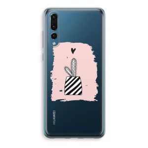 Zwart-wit cactus: Huawei P20 Pro Transparant Hoesje