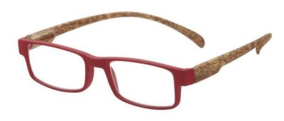 LookOfar leesbril Monkey Wood rood/bruin sterkte +1,50 (le 0179C)