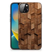 Houten Print Telefoonhoesje voor iPhone 14 Plus Wooden Cubes