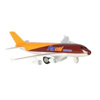 Goki Speelgoed Vliegtuig - 19 cm - bruin/geel - pull back motor - kinderen Goki Speelgoed Vliegtuig - 19 cm - bruin/geel - pull back motor - kinderen