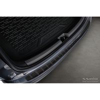Zwart RVS Bumper beschermer passend voor Volkswagen Taigo 2021- 'Ribs' AV245287