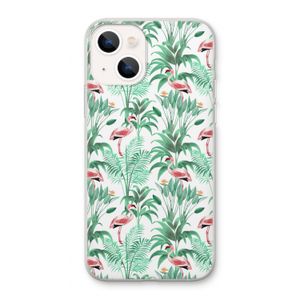 Flamingo bladeren: iPhone 13 Transparant Hoesje