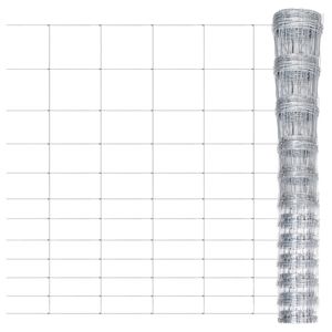VidaXL Hek 50x1,6 m gegalvaniseerd staal zilverkleurig