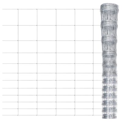 VidaXL Hek 50x1,6 m gegalvaniseerd staal zilverkleurig