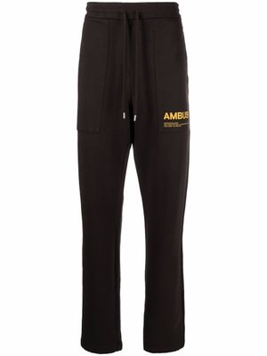 AMBUSH pantalon de jogging à logo imprimé - Marron