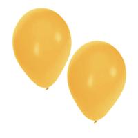 Bellatio Decorations party ballonnen - 50x stuks - geel - 27 cm - verjaardag - versiering