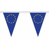 Grote vlaggenlijn van Europa vlaggetjes - 20 meter - polyester stof - binnen/buiten - 54 vlaggen