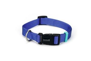 Beeztees uni - halsband hond - blauw - 48-70 cm x 25 mm