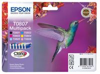 Inktcartridge Epson T0807 zwart + 5 kleuren