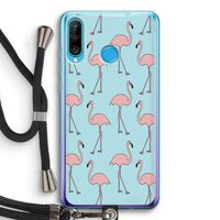Anything Flamingoes: Huawei P30 Lite Transparant Hoesje met koord