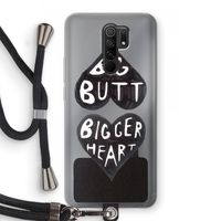 Big butt bigger heart: Xiaomi Redmi 9 Transparant Hoesje met koord