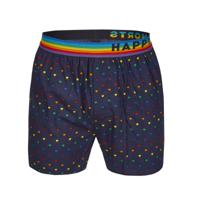 Happy Shorts Happy Shorts Wijde Boxershort Hartjes Pride + Rainbow Waistband