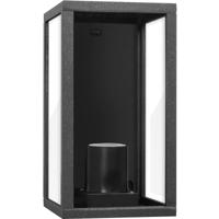 LED Tuinwandlamp Buiten - Mat Zwart Aluminium - E27 Fitting