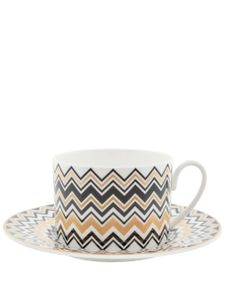 Missoni Home tasse et soucoupe à imprimé zigzag (lot de six) - Or