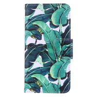 Shop4 - Samsung Galaxy A52 Hoesje - Wallet Case Bananen Bladeren Groen - thumbnail